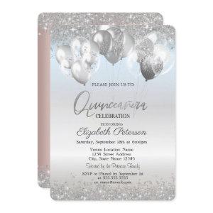Trendy Silver Glitter Diamonds Balloons