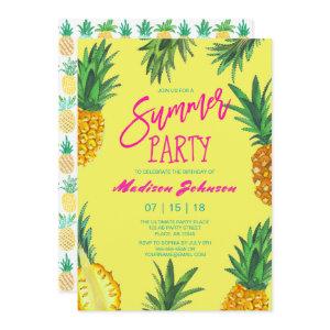 Trendy Yellow Summer Party | Pineapple