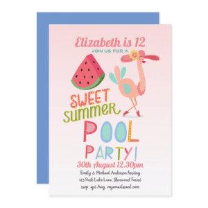 Tropical Flamingo POOL PARTY Pink WaterMelon Girls