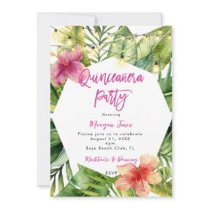 tropical floral boho quinceanera party