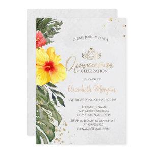 Tropical Flower Hibiscus Summer Quinceañera