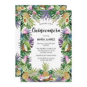 Tropical Fruit | Greenery Sunset Quinceañera