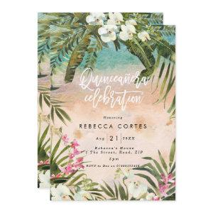 tropical jungle Quinceanera 15th birthday
