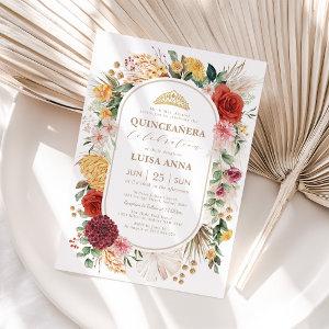 Tropical Vintage Pampas Floral Garden Quinceañera