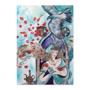 TURKISH FAIRY TALE ,bright red blue white Announcement