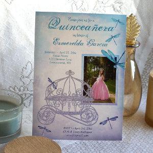 Turquoise and Blue Carriage Quinceañera