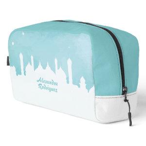 Turquoise Arabian Nights Watercolor Dopp Kit
