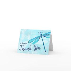 Turquoise Dragonfly Thank You Card