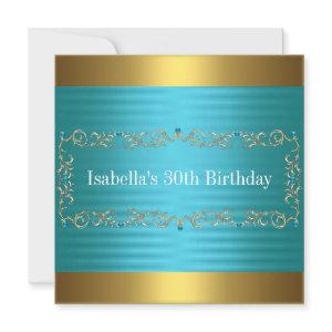 Turquoise Gold Bronze Jewel Birthday Event 2