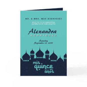 Turquoise Midnight Blue Arabian Nights Quinceañera