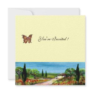 TUSCANY LANDSCAPE 4,yellow green felt cream