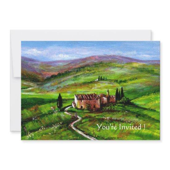 TUSCANY LANDSCAPE WITH GREEN HILLS