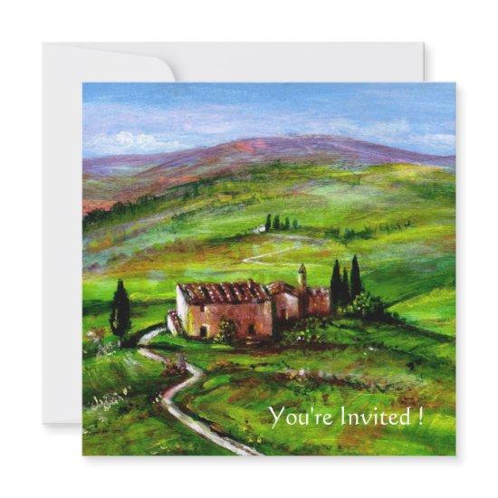 TUSCANY LANDSCAPE WITH GREEN HILLS