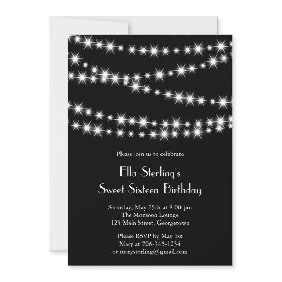 Twinkle Lights Birthday  (black)