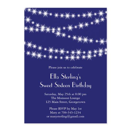 Twinkle Lights Birthday  (indigo)