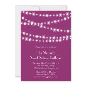Twinkle Lights Birthday  (magenta)