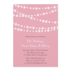 Twinkle Lights Birthday  (pink)