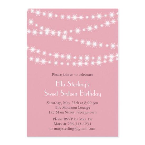 Twinkle Lights Birthday  (pink)