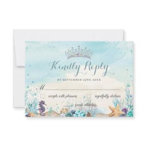 Under the Sea Beach Sweet 16 Quinceañera Reply RSVP Card