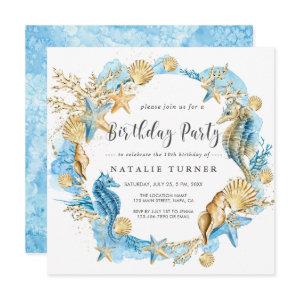 Under the Sea Blue Gold Birthday Party