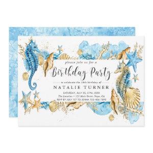 Under the Sea Blue Gold Birthday Party