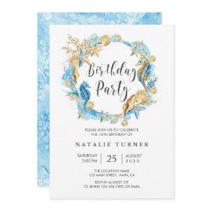 Under the Sea Blue Gold Birthday Party