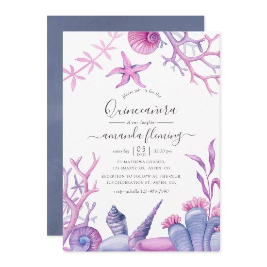 Under the Sea Quinceañera Announcement