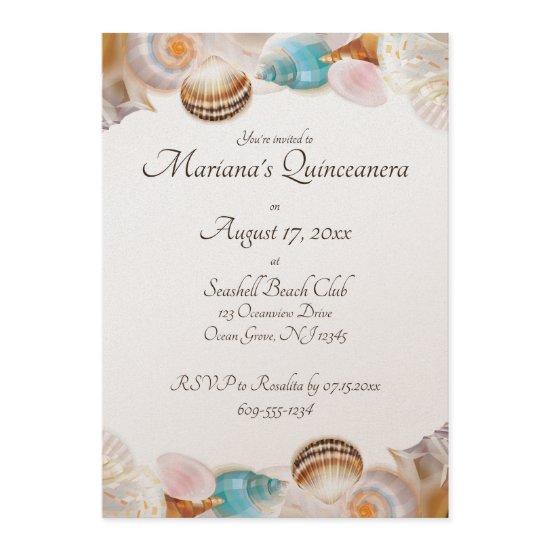 Under the Sea Quinceanera Party Seashells Border