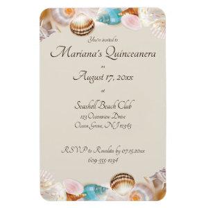 Under the Sea Quinceanera Party Seashells Border Magnet