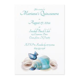 Under the Sea Quinceanera Party Teal Seashells