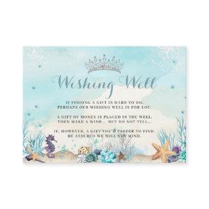 Under the Sea Sweet 16 Quinceañera Wishing Well Enclosure Card