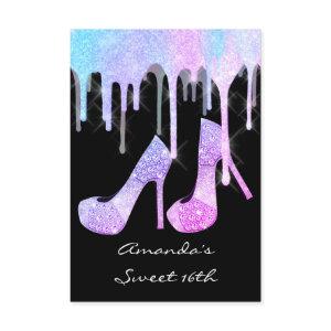 Unicorn Mermaid Drips Holographic Girly High Heels