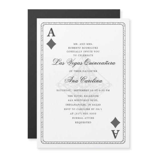 Unique Elegant Las Vegas Casino Quinceañera Magnetic