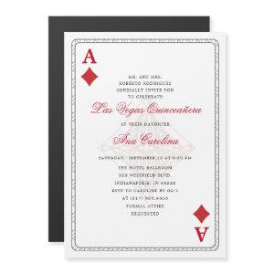 Unique Elegant Red Las Vegas Casino Quinceañera Magnetic