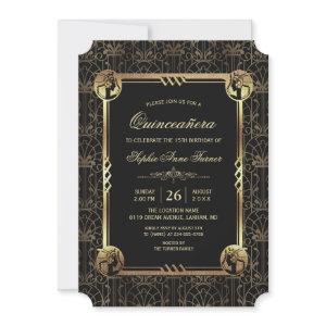 Unique Gold Great Gatsby Art Deco Quinceañera