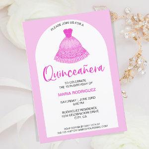 Unique Modern Pink Gown Quinseanera Celebration