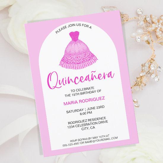 Unique Modern Pink Gown Quinseanera Celebration