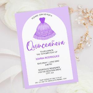 Unique Modern Purple Gown Quinseanera Celebration