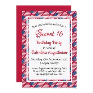 USA Patriotic SWEET 16 Birthday Personalized