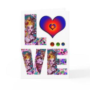 VALENTINE LOVE  VENETIAN MASQUERADE HOLIDAY CARD