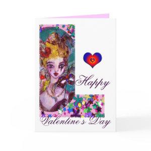 VALENTINE VENETIAN MASQUERADE MONOGRAM L LETTER HOLIDAY CARD