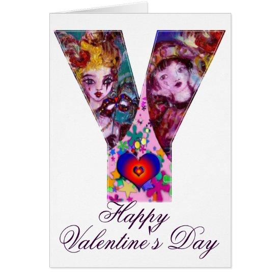 VALENTINE VENETIAN MASQUERADE MONOGRAM Y LETTER