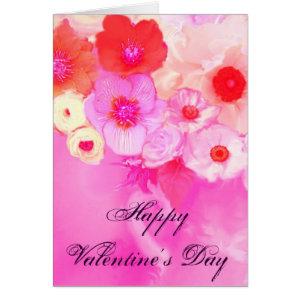 VALENTINE'S DAY PINK RED ROSES, ANEMONE FLOWERS