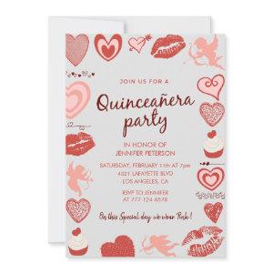Valentines day quinceanera  cute pattern