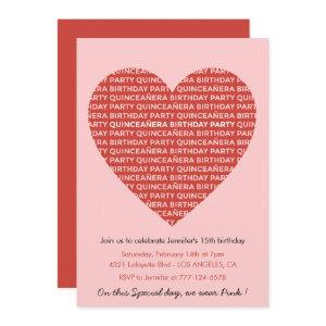Valentines day quinceanera  birthday