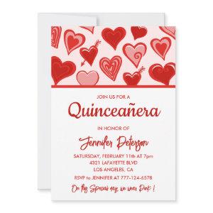 Valentines day quinceanera  heart red