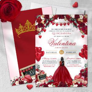 Valentine's Day Red Roses Sweet 15 Quinceañera