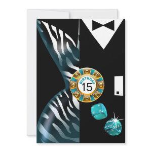Vegas Art Deco Zebra Swank 15th Birthday