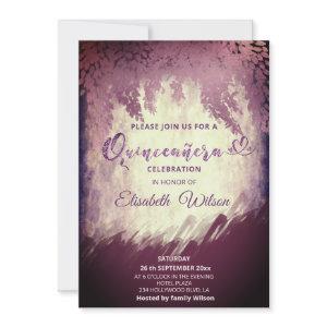 Vintage Autumn wisteria aubergine watercolor