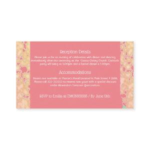 Vintage Boho Rose Gold Rustic Quinceañera Spanish  Enclosure Card